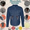 Milwaukee Leder MPM1656 Blau und Orange Motorrad Rüstung Shirt