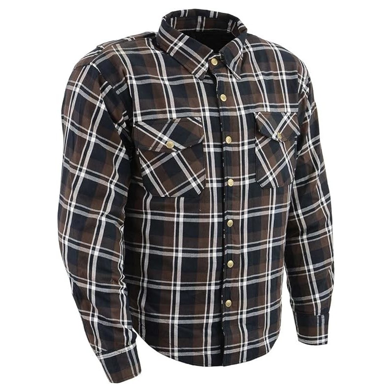 Milwaukee Leder MPM1643 Herren Plaid Flanell Approved Armo Shirt