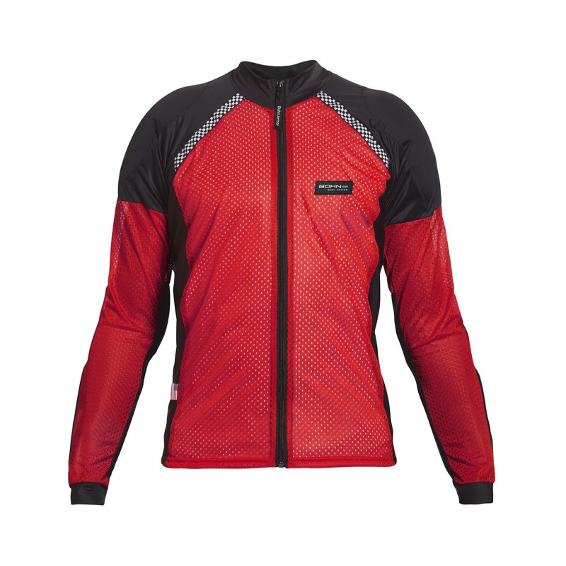 Airtex™ – Mesh Armored Motorradshirt – Rot und Schwarz