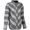 Highway 21 Damen Rogue Flanell Motorrad Shirt, Grau