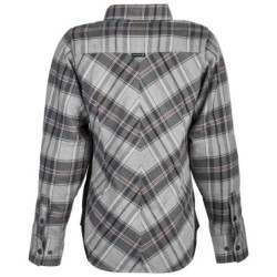 Highway 21 Damen Rogue Flanell Motorrad Shirt, Grau