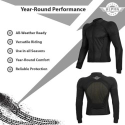 ALPHA CYCLE GEAR Motorrad Shirt Rüstung Mesh Shirt für Männer und Frauen