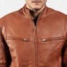 Braune Bikerjacke aus Leder von Ionic