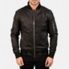 Schwarze Bomberjacke Bomia Ma-1 im Used-Look