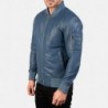 Bomia Ma-1 blaue Lederbomberjacke