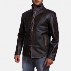 Drakeshire braune Lederjacke