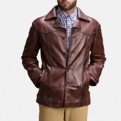 Vincent Alley braune Lederjacke