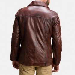 Vincent Alley braune Lederjacke