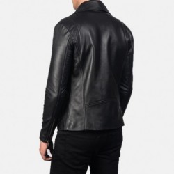 Noah schwarze Leder-Bikerjacke