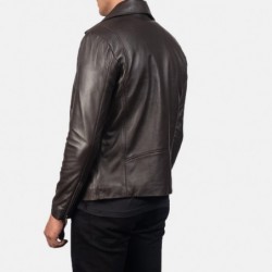 Noah braune Leder-Bikerjacke