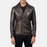 Noah braune Leder-Bikerjacke