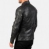 Dean schwarze Leder-Bikerjacke