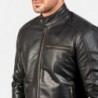 Dean schwarze Leder-Bikerjacke