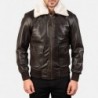 Airin G-1 braune Lederbomberjacke