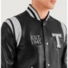 Schwarze Collegejacke aus Leder von Liberte Texas