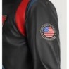 Schwarze Collegejacke aus Leder von Liberte USA