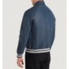 Blaue Collegejacke aus Leder von Walton