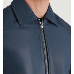 Blaue Collegejacke aus Leder von Walton