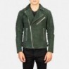 Grüne Bikerjacke aus Wildleder von Armand