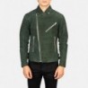 Grüne Bikerjacke aus Wildleder von Armand