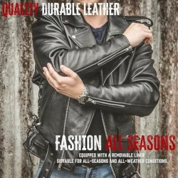 Milwaukee Leather Schwarze klassische Brando Motorradjacke für Herren