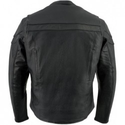 Milwaukee Leather LKM1725 Lederjacke,sportlich,Crossover-Motorradjacke