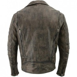 Milwaukee Motorradjacke für Herren,belüftet, Schwarz -Beige