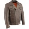 Milwaukee Leather MLM1522 Motorradjacke, belüftet, Retro-Stil, Braun