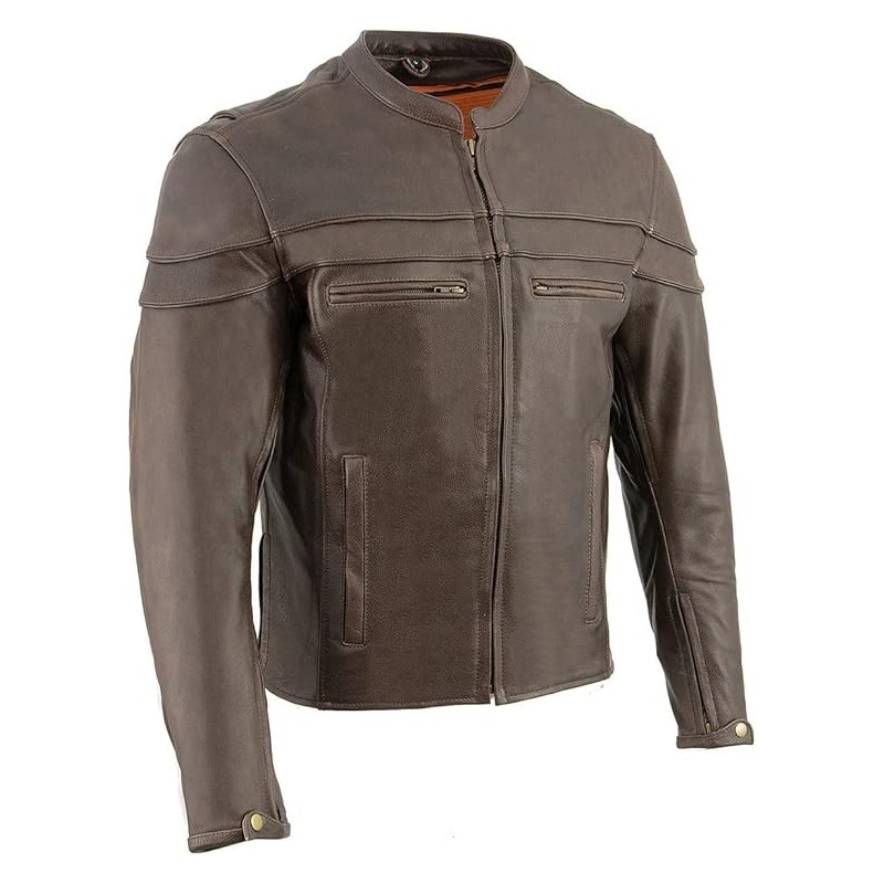 Milwaukee Leather ML1408RT Herren-Wildsport-Lederjacke im Vintage