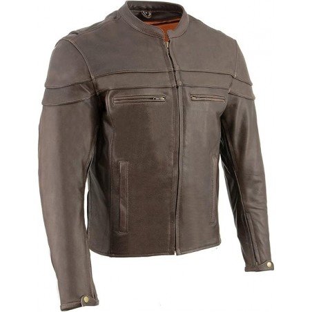 Milwaukee Leather ML1408RT Herren-Wildsport-Lederjacke im Vintage