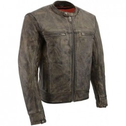 Milwaukee Leather MLM1550 Herren-Motorradjacke, belüftet, Leder