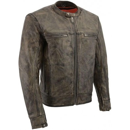 Milwaukee Leather MLM1550 Herren-Motorradjacke, belüftet, Leder