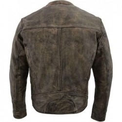 Milwaukee Leather MLM1550 Herren-Motorradjacke, belüftet, Leder