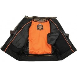 Milwaukee Leather MLM1550 Herren-Motorradjacke, belüftet, Leder