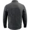 Milwaukee SFM1866 Herren-Lederjacke, klassisch, schwarz, Moto