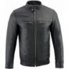 Milwaukee SFM1866 Herren-Lederjacke, klassisch, schwarz, Moto