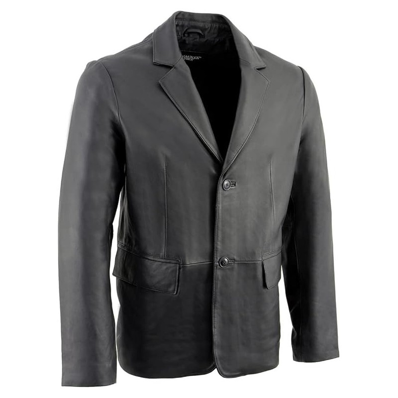 Milwaukee Leather SFM1865 Klassische Lederjacke für Herren, Schwarz