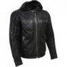 Milwaukee Leather Premium Leather Fashion Casual Jacken with Hoodie