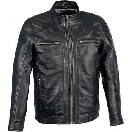 Milwaukee Leather SFM1860 Herren Lammfell Saddle Moto Lederjacke