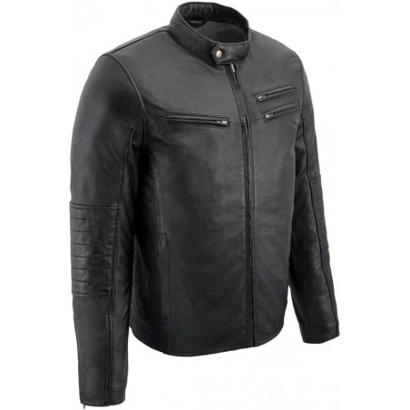 Milwaukee SFM1806 Herren-Motorradjacke mit Euro-Kragen und Seitennaht