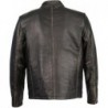 Milwaukee Leather SFM1855 Herren-Lederjacke mit Hals-Verschluss