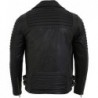 Milwaukee Leather Modische Herren-Lederjacke in Schwarz mit Paspeldesign