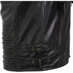 Milwaukee Leather Modische Herren-Lederjacke in Schwarz mit Paspeldesign