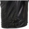 Milwaukee Leather Modische Herren-Lederjacke in Schwarz mit Paspeldesign