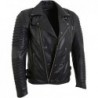 Milwaukee Leather Modische Herren-Lederjacke in Schwarz mit Paspeldesign