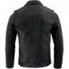 Milwaukee Leather Herren Jacke mit aufgesetzten Taschen mit Hemdkragen