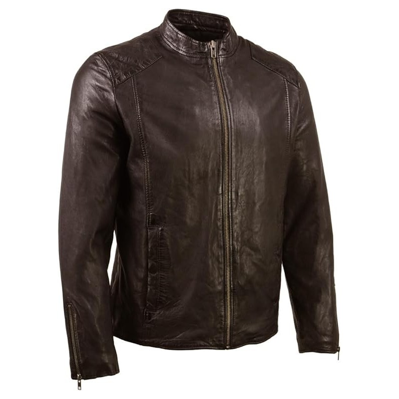 Milwaukee Leather Vintage SFM1803 Herren-Modejacke aus braunem Leder