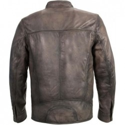 Milwaukee Leather SFM1800 Herren Jacke Anthrazit Lammfell Leder Jacke