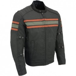 Milwaukee Leather MPM1751 Textil-Motorradjacke mit Panzerung