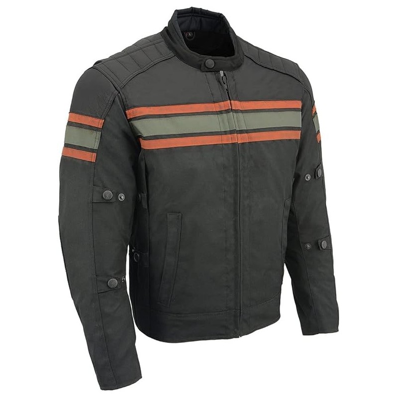 Milwaukee Leather MPM1751 Textil-Motorradjacke mit Panzerung